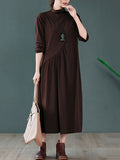 Chicmy-Original Solid High-Neck Knitting Dress