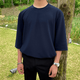 Chicmy-Korean style, Korean men's outfit, minimalist style, street fashion No. 1770 HALF SLEEVE SHI