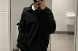 Chicmy-Korean style, Korean men's outfit, minimalist style, street fashion No. 5246 KNITTED QUAER BUTTON-UP SHI SWEATER