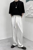 Chicmy-Graduation gift, Coachella Valley Music Festival Look,High Waist Loose Belted Straight Long Pants