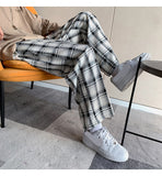 Chicmy-Graduation gift, Coachella Valley Music Festival Look,Casual Plaid Hip Hop Style Long Pants