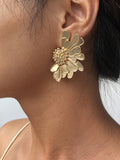 Chicmy-Vintage Alloy Flower Earrings