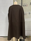 Chicmy-Simple Sleeveless Solid Color Round-Neck Cape Outerwear