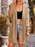 ChicmyHoodie Casual Plain Loose Cardigan