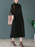 Chicmy-Original Solid High-Neck Knitting Dress