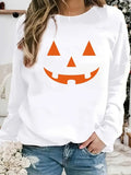 ChicmyCasual Loose Crew Neck Text Letters Sweatshirt