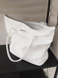 Chicmy-Casual Simple Letter Printed Tote Bag