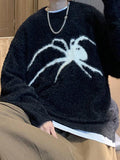 Chicmy-Men's Spider Print Loose Sweater