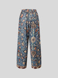 ChicmyWomen Ethnic Vintage Cotton-Blend Casual Wide-Leg Pants