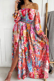 CHICMY-Women's Spring and Summer Outfits, Casual and Fashionable Elegant Tube Top Three-color Printed Maxi Dress