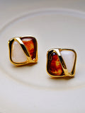 Chicmy-Contrast Color Geometric Earrings Accessories