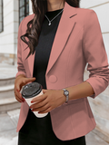 ChicmyLapel Collar Loose Plain Casual Blazer