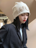 Chicmy-Original Simple 5 Colors Letter Applique Knitting Hat