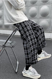 Chicmy-Graduation gift, Coachella Valley Music Festival Look,Retro Plaid Hip Hop Style Loose Pants