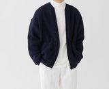 Chicmy-Korean style, Korean men's outfit, minimalist style, street fashion No. 4454 KNITTED ROUND-NECK CARDIGAN SWEATER