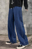 Chicmy-Graduation gift, Coachella Valley Music Festival Look,Loose Retro Wide Leg Men Jeans Pants