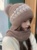 Chicmy-Casual Jacquard 7 Colors Scarf&Hat Set