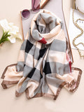 Chicmy-Chic Plaid Silk Imitation Shawl&Scarf