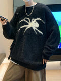 Chicmy-Men's Spider Print Loose Sweater