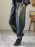 Chicmy-Contrast Color Fringed Split-Joint Long Sleeves Printed Outwear + Harem Pants  Two Pieces Set