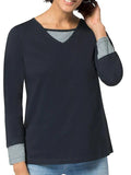 ChicmyStriped Loose Crew Neck Sweatshirt