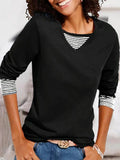 ChicmyStriped Loose Crew Neck Sweatshirt