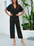 ChicmyVacation Loose Polka Dots Buttoned Jumpsuit