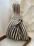 Chicmy-Striped Woven Handbag Bags Accessories