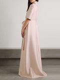 CHICMY-Graduation gift, graduation evening dress Loose Solid Color Split-Joint V-Neck Maxi Evening Dresses