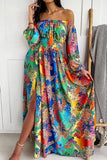 CHICMY-Women's Spring and Summer Outfits, Casual and Fashionable Elegant Tube Top Three-color Printed Maxi Dress