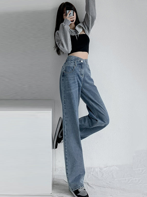 Chicmy-4 Colors High Waisted Jean Pants Bottoms
