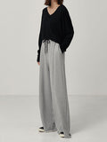 Chicmy-Casual Solid Column Wide Leg Pants