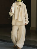 Chicmy-Casual Loose Wide Leg Solid Color Pants