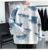 Chicmy-Graduation gift, Coachella Valley Music Festival Look,Loose Clouds Pattern O-Neck Men Sweater