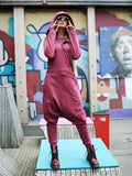 Chicmy-Solid Hooded Zipper Yoga Jumpsuits