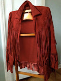 ChicmyCoffee Fringed Shift Long Sleeve Jacket