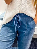 ChicmyCasual Denim Drawstring Jeans