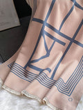 Chicmy-Vintage Keep Warm Striped Tasseled Shawl&Scarf