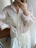 Chicmy-Original Simple Casual Solid Color Sun-Protection Blouse