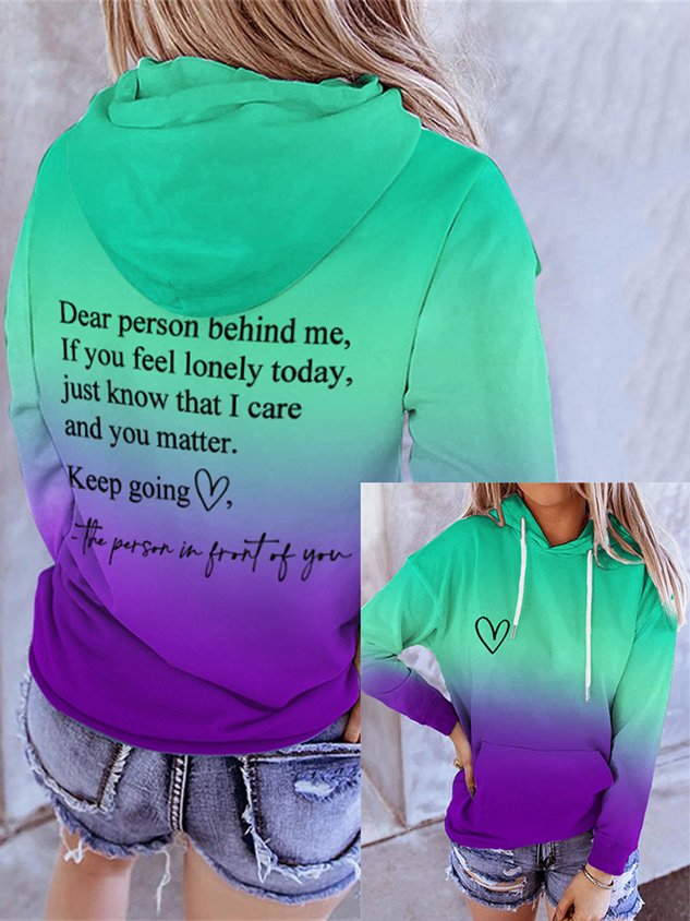 ChicmyCasual Ombre Hoodie Hoodie