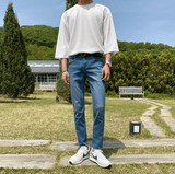 Chicmy-Korean style, Korean men's outfit, minimalist style, street fashion No. 1770 HALF SLEEVE SHI