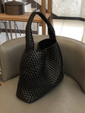 Chicmy-Solid Color Woven Handbags Bags