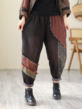 Chicmy-Contrast Color Fringed Split-Joint Long Sleeves Printed Outwear + Harem Pants  Two Pieces Set