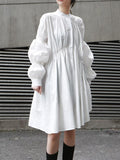 Chicmy-Loose Original Designed Irregular Puff Shirt Dress