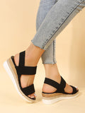 ChicmyWomen Double Band Slingback Espadrille Sole Sandals