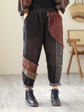 Chicmy-Contrast Color Fringed Split-Joint Long Sleeves Printed Outwear + Harem Pants  Two Pieces Set