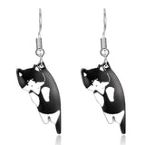 Chicmy-2023 New Funny Small Black Cat Earring for Women Girl Fashion Cute Animal Earrings Fashion Party Jewelry Gifts Wholesale