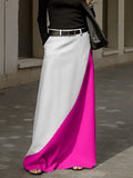 Chicmy-High Waisted Contrast Color Skirts Bottoms