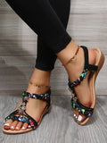 ChicmyCasual Vacation Soft Comfortable Woven Hollow Sandals