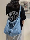 Chicmy-Casual Denim Split-Joint Solid Color Bags Accessories